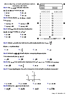 4 Đề kiểm tra 45 phút môn Toán Lớp 12